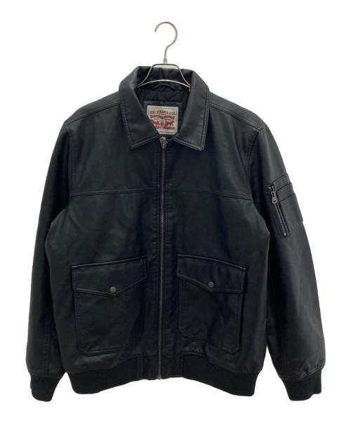 LEVI'S（リーバイス）LEVI'S (リーバイス) MA-1スタイルエコレザージャケット ブラック サイズ:L 未使用品の古着・服飾アイテム