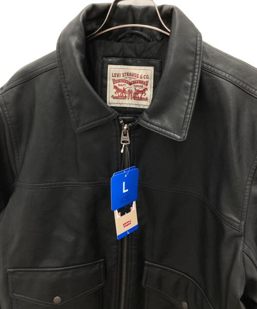 LEVI'S（リーバイス）LEVI'S (リーバイス) MA-1スタイルエコレザージャケット ブラック サイズ:L 未使用品の古着・服飾アイテム