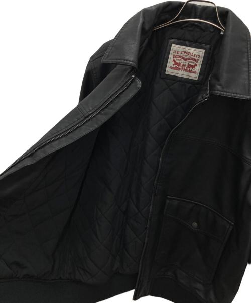 LEVI'S（リーバイス）LEVI'S (リーバイス) MA-1スタイルエコレザージャケット ブラック サイズ:L 未使用品の古着・服飾アイテム