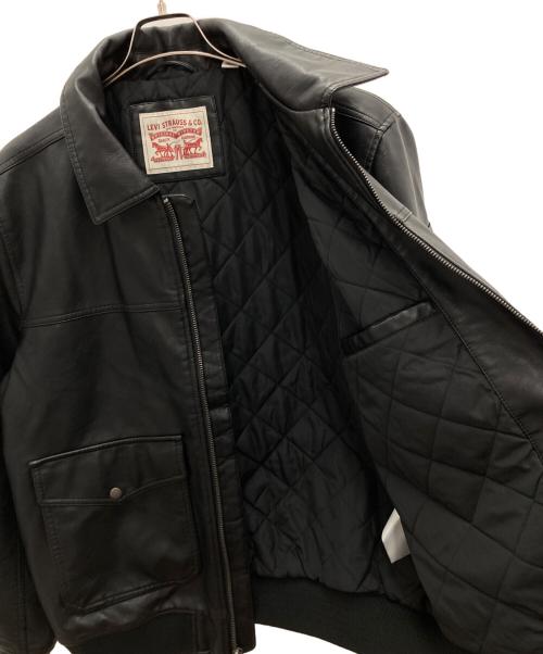 LEVI'S（リーバイス）LEVI'S (リーバイス) MA-1スタイルエコレザージャケット ブラック サイズ:L 未使用品の古着・服飾アイテム