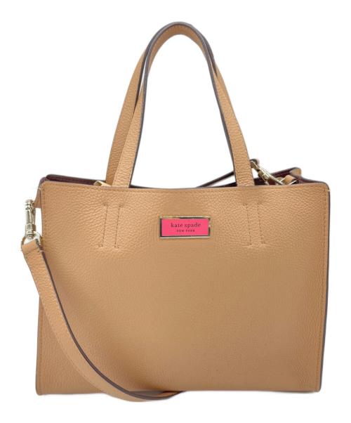 Kate Spade（ケイトスペード）Kate Spade (ケイトスペード) 2WAYショルダーバッグ ベージュの古着・服飾アイテム