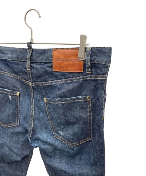 DSQUARED2（ディースクエアード）DSQUARED2 (ディースクエアード) ダメージ加工デニムパンツ ネイビー サイズ:40の古着・服飾アイテム