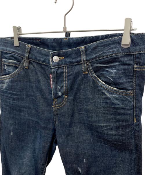 DSQUARED2（ディースクエアード）DSQUARED2 (ディースクエアード) ダメージ加工デニムパンツ ネイビー サイズ:40の古着・服飾アイテム