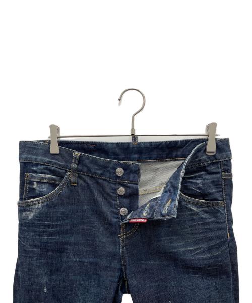 DSQUARED2（ディースクエアード）DSQUARED2 (ディースクエアード) ダメージ加工デニムパンツ ネイビー サイズ:40の古着・服飾アイテム