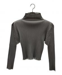 PLEATS PLEASE ISSEY MIYAKE（プリーツプリーズ イッセイミヤケ）の古着「長袖ブラウス」｜グレー