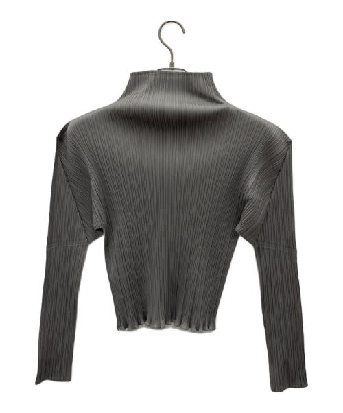 PLEATS PLEASE ISSEY MIYAKE（プリーツプリーズ イッセイミヤケ）PLEATS PLEASE ISSEY MIYAKE (プリーツプリーズ イッセイミヤケ) 長袖ブラウス グレー サイズ:3の古着・服飾アイテム