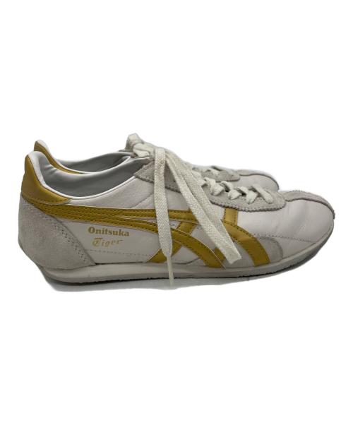 Onitsuka Tiger（オニツカタイガー）Onitsuka Tiger (オニツカタイガー) シューズ ホワイト×ゴールド サイズ:24の古着・服飾アイテム