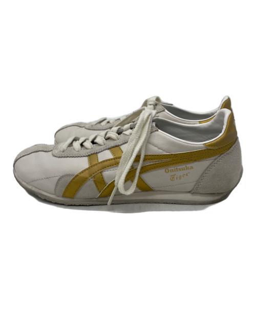 Onitsuka Tiger（オニツカタイガー）Onitsuka Tiger (オニツカタイガー) シューズ ホワイト×ゴールド サイズ:24の古着・服飾アイテム
