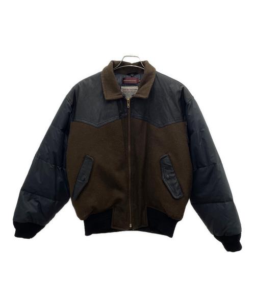 CHAPS RALPH LAUREN（チャップス ラルフローレン）CHAPS RALPH LAUREN (チャップス ラルフローレン) フライトジャケット ブラウン×ブラック サイズ:Mの古着・服飾アイテム