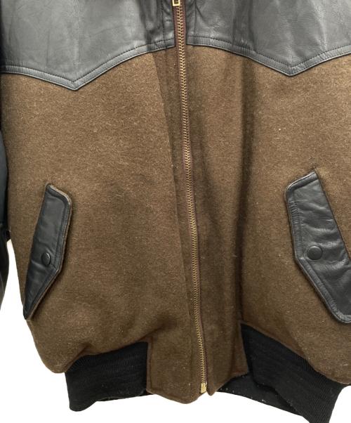 CHAPS RALPH LAUREN（チャップス ラルフローレン）CHAPS RALPH LAUREN (チャップス ラルフローレン) フライトジャケット ブラウン×ブラック サイズ:Mの古着・服飾アイテム
