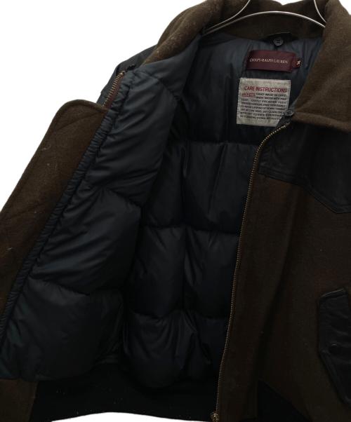 CHAPS RALPH LAUREN（チャップス ラルフローレン）CHAPS RALPH LAUREN (チャップス ラルフローレン) フライトジャケット ブラウン×ブラック サイズ:Mの古着・服飾アイテム