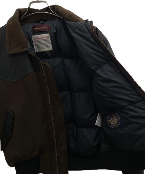 CHAPS RALPH LAUREN（チャップス ラルフローレン）CHAPS RALPH LAUREN (チャップス ラルフローレン) フライトジャケット ブラウン×ブラック サイズ:Mの古着・服飾アイテム