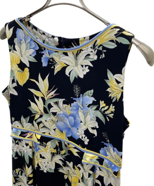 LEONARD FASHION（レオナールファッション）LEONARD FASHION (レオナールファッション) ノースリーブワンピース ネイビー サイズ:44の古着・服飾アイテム