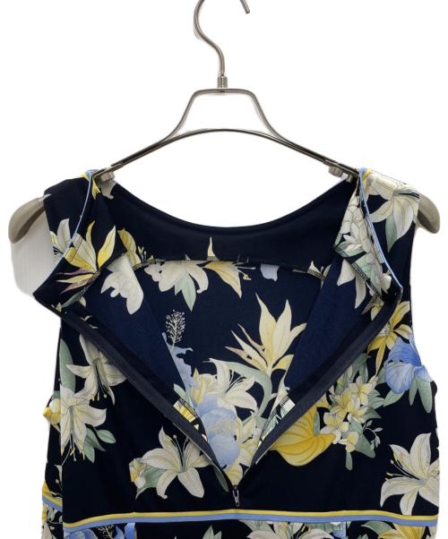 LEONARD FASHION（レオナールファッション）LEONARD FASHION (レオナールファッション) ノースリーブワンピース ネイビー サイズ:44の古着・服飾アイテム