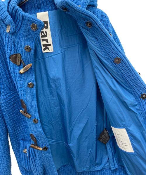 Bark（バーク）Bark (バーク) ニットダッフルコート ブルー サイズ:Lの古着・服飾アイテム