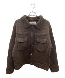 NKNIT（ンニット）の古着「ニットジャケット」｜ブラウン