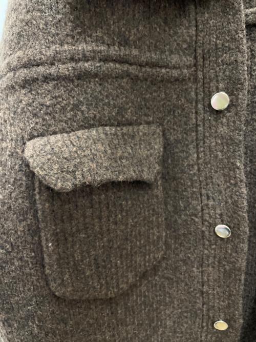 NKNIT（ンニット）NKNIT (ンニット) ニットジャケット ブラウン サイズ:Lの古着・服飾アイテム