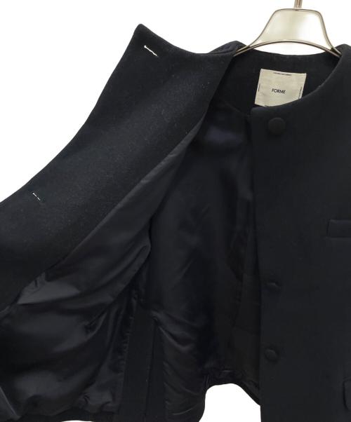 forme（フォルメ）forme (フォルメ) ノーカラージャケット ネイビー サイズ:Fの古着・服飾アイテム