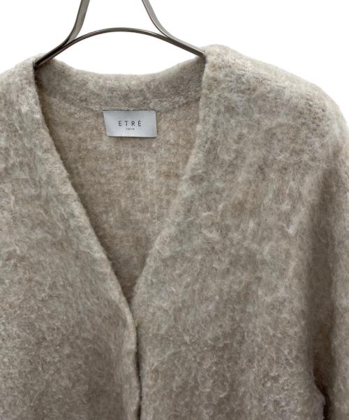 ETRE TOKYO（エトレトウキョウ）ETRE TOKYO (エトレトウキョウ) シェーピングニットカーディガン ベージュ サイズ:Fの古着・服飾アイテム