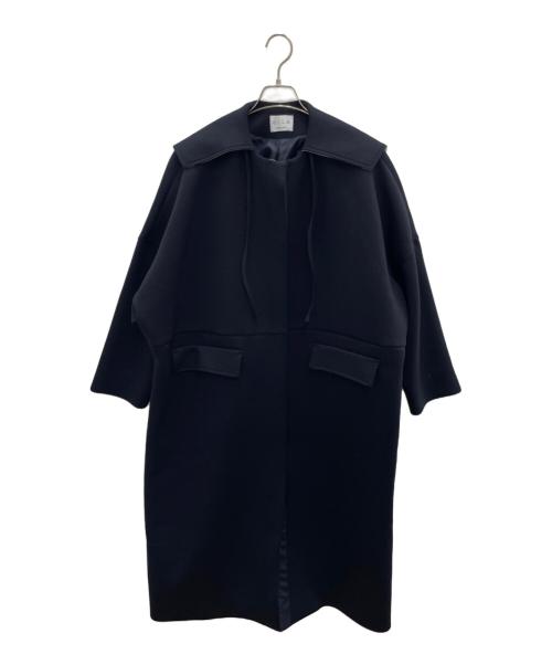 ELLA（エラ）ELLA (エラ) ビッグカラーコート ネイビー サイズ:Fの古着・服飾アイテム