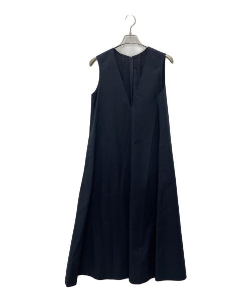 LOHEN（ローヘン）LOHEN (ローヘン) VネックノースリーブAラインワンピース ネイビー サイズ:38 未使用品の古着・服飾アイテム