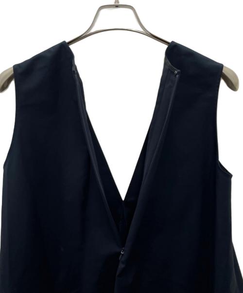 LOHEN（ローヘン）LOHEN (ローヘン) VネックノースリーブAラインワンピース ネイビー サイズ:38 未使用品の古着・服飾アイテム