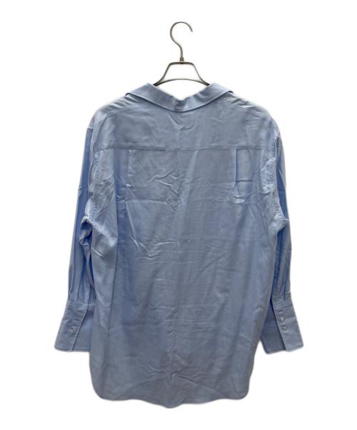 Conte（コンテ）Conte (コンテ) ディープVネック スキッパーシャツ ブルー サイズ:Fの古着・服飾アイテム