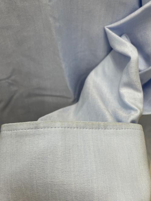 Conte（コンテ）Conte (コンテ) ディープVネック スキッパーシャツ ブルー サイズ:Fの古着・服飾アイテム