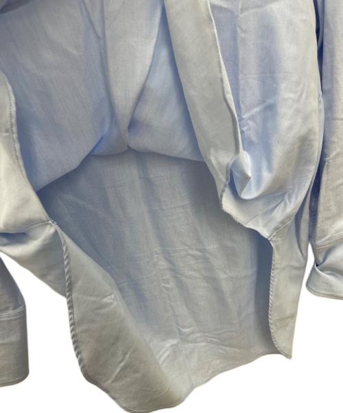 Conte（コンテ）Conte (コンテ) ディープVネック スキッパーシャツ ブルー サイズ:Fの古着・服飾アイテム