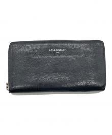 BALENCIAGA（バレンシアガ）の古着「ラウンドファスナー長財布」｜ブラック