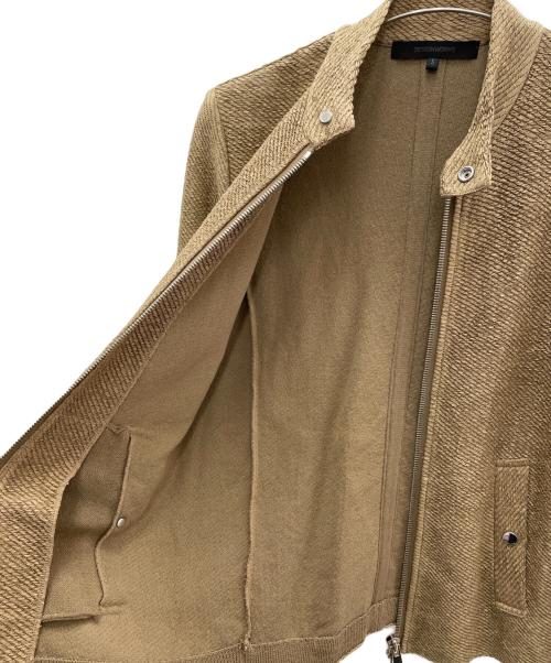 DESIGNWORKS（デザインワークス）DESIGNWORKS (デザインワークス) リネン ライダース ジャケット ベージュ サイズ:Sの古着・服飾アイテム