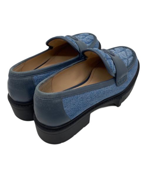 COACH（コーチ）COACH (コーチ) LEAH LOAFER WITH QUILTING ブルー サイズ:24.5の古着・服飾アイテム