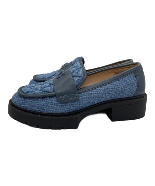 COACH（コーチ）COACH (コーチ) LEAH LOAFER WITH QUILTING ブルー サイズ:24.5の古着・服飾アイテム