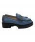 中古・古着 COACH (コーチ) LEAH LOAFER WITH QUILTING ブルー サイズ:24.5：10000円