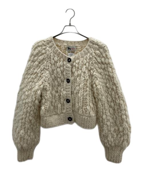 KHWOPA（クオパ）KHWOPA (クオパ) URBAN RESEARCH DOORS (アーバンリサーチドアーズ) スラブカーディガン ベージュ サイズ:Fの古着・服飾アイテム