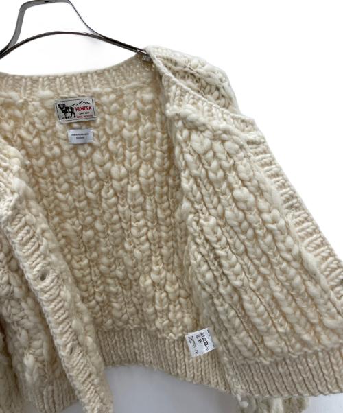 KHWOPA（クオパ）KHWOPA (クオパ) URBAN RESEARCH DOORS (アーバンリサーチドアーズ) スラブカーディガン ベージュ サイズ:Fの古着・服飾アイテム