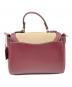 COACH (コーチ) ハンドバッグ ベージュ×ボルドー：4000円