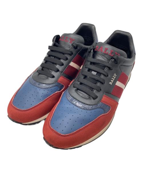 BALLY（バリー）BALLY (バリー) スニーカー ネイビー×レッド サイズ:8 1/2の古着・服飾アイテム