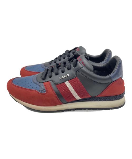 BALLY（バリー）BALLY (バリー) スニーカー ネイビー×レッド サイズ:8 1/2の古着・服飾アイテム