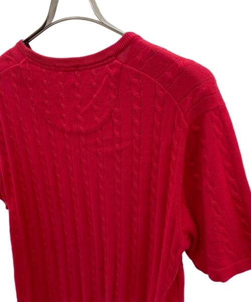 BLACK LABEL CRESTBRIDGE（ブラックレーベル クレストブリッジ）BLACK LABEL CRESTBRIDGE (ブラックレーベル クレストブリッジ) 半袖カットソー レッド サイズ:3の古着・服飾アイテム