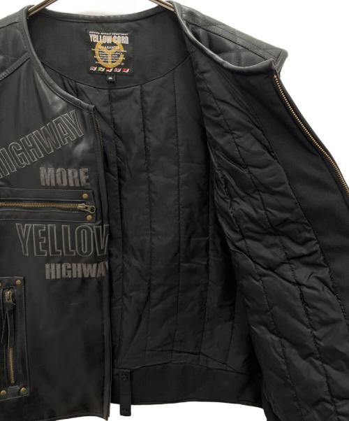 YELLOW CORN（イエローコーン）YELLOW CORN (イエローコーン) フェイクレザーベスト ブラック サイズ:3Lの古着・服飾アイテム