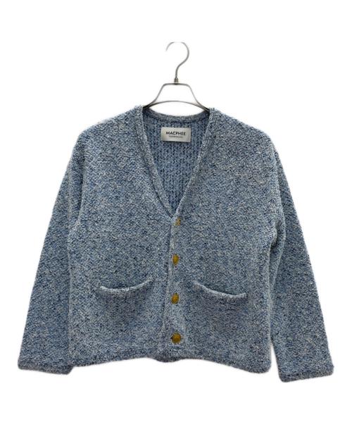 MACPHEE（マカフィー）MACPHEE (マカフィー) ツイードニットVネックカーディガン ブルー サイズ:Sの古着・服飾アイテム