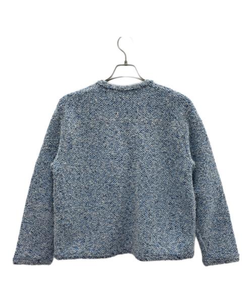 MACPHEE（マカフィー）MACPHEE (マカフィー) ツイードニットVネックカーディガン ブルー サイズ:Sの古着・服飾アイテム