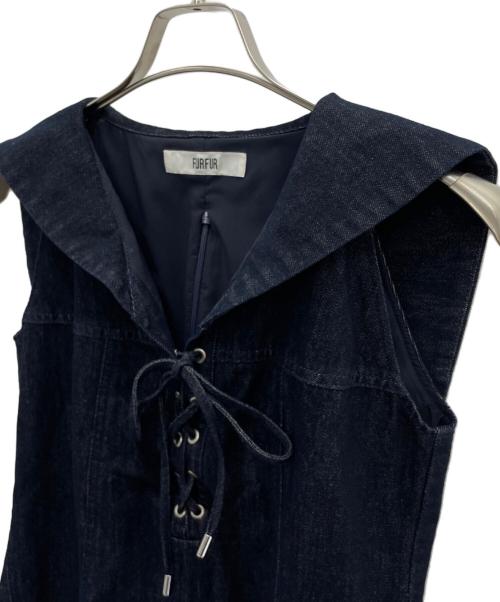 furfur（ファーファー）furfur (ファーファー) ノースリーブ・キャミソールワンピース ネイビー サイズ:ONESIZEの古着・服飾アイテム