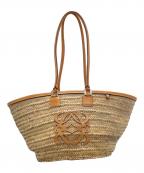 LOEWEロエベ）の古着「ストローバッグ」｜ブラウン×ピンク