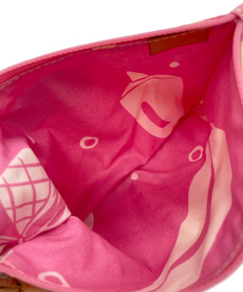 LOEWE（ロエベ）LOEWE (ロエベ) ストローバッグ ブラウン×ピンクの古着・服飾アイテム