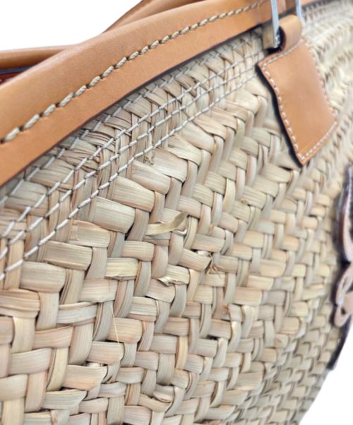 LOEWE（ロエベ）LOEWE (ロエベ) ストローバッグ ブラウン×ピンクの古着・服飾アイテム