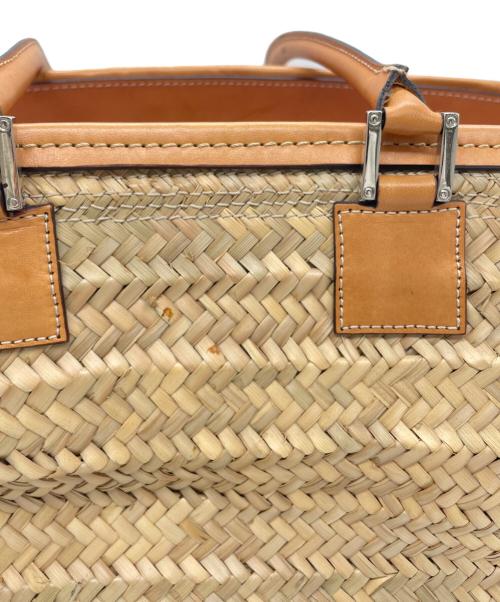 LOEWE（ロエベ）LOEWE (ロエベ) ストローバッグ ブラウン×ピンクの古着・服飾アイテム