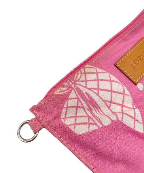LOEWE（ロエベ）LOEWE (ロエベ) ストローバッグ ブラウン×ピンクの古着・服飾アイテム