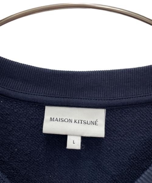 maison kitsune（メゾンキツネ）maison kitsune (メゾンキツネ) FOX CHAMPION REGULAR SWEATSHIRT ネイビー サイズ:Lの古着・服飾アイテム